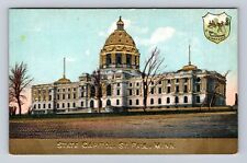 St Paul MN-Minnesota, State Capitol, Antique, Vintage Souvenir Postcard picture