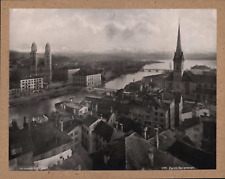 Schroeder, Switzerland, Zurich, General View vintage photomechanical print Pho picture