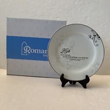Roman Inc 25th Anniversary Plate W/ Stand New In Box #61208 picture