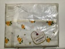 Vintage SPRINGMAID Cotton Percale SHEET Twin 81 X 120 Yellow Roses picture
