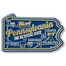 Pennsylvania the Keystone State Premium Map Fridge Magnet picture