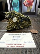 Magnetite with Calcite and Epidote from Afghanistan, Display Mineral Specimen picture