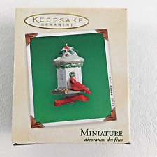 Hallmark Keepsake Christmas Ornament Cardinal Holiday Birdhouse Miniature 2003 picture