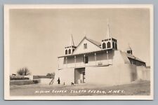 Mission Church RPPC Isleta Pueblo NM Bernalillo County—Rare Antique Indian Photo picture