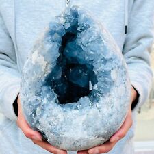 14.48LB Natural Beautiful Blue Celestite Quartz Crystal Mineral Specimen picture