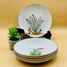 BLAKELY China ARIZONA CACTUS 7-1/2” Dessert Bowls SET OF 5 Unique Cactus MCM * picture