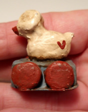 Vintage Tiny Duck Miniature Figurine Heart Painted Needs Cleaning use wear picture