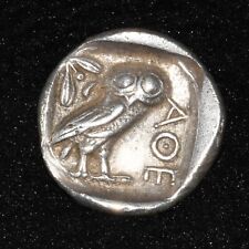 Ancient Attica Greek Silver Tetradrachm Coin in Perfect Condition 454 - 404 BC picture