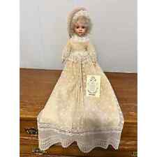 Rare Louis Nichole World Doll, Inc Ivory Lace Dress Girl Porcelain Doll 1983 picture