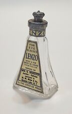 Antique LENZO eyeglass cleaner bottle with gold gilded label.  Perfume bottle. picture