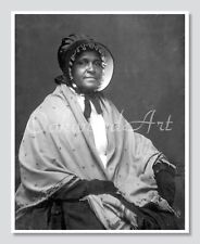 Portrait of a Black Victorian Woman in a Bonnet c1850s, Vintage Photo Reprint picture