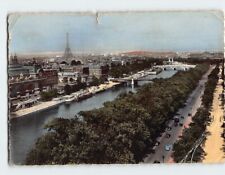 Postcard The Seine Valley towards the Eiffel Tower Paris France Europe picture