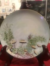 Vintage Antique French Boho Mushroom Garden Botanical Plate 7 1/2” picture