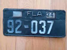 1934 Florida License Plate picture