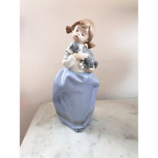 Nao by Lladro Girl Holding Puppy Dog Daisa 1987 Porcelain Figurine VGC picture
