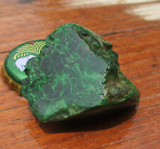 Maw Sit Sit Jade A Rough; 28 Grams; Burmese Classic Greens and Black Nugget. picture
