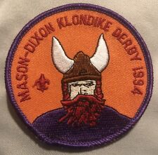 Boy Scouts BSA Mason Dixon Klondike Derby 1984 Embroidered Patch Viking picture