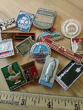 Vintage Russia / Soviet Union / USSR Badge Pins  - Lot Of 15 picture