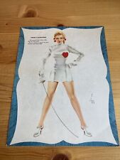 Vintage Alberto Varga Esquire pinup calendar page  “Your Valentine” 1947 picture