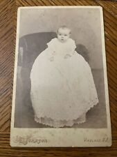 Baby Sitting Up LD Johnson Landis Ave Vineland NJ Antique Cabinet Card VTG picture