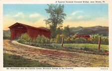 Postcard A Typical Vermont Covered Bridge near Stowe VT Vermont 5052 picture