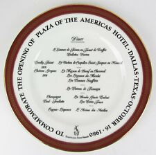 1980 Plaza Of The Americas Hotel Plate ~ Coalport Red Wheat Bone China England  picture