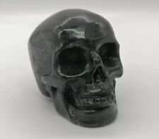 Russian Garnet Arfvedsonite Crystal Skull Carving 425g - Rare Chakra Gemstone  picture