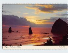 Postcard Haystack Rock ad the Needles Oregon USA picture
