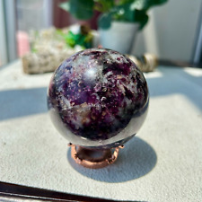 515g Marvelous Lepidolite Purple Mica Globe Reiki Crystal Sphere Ball 7th 71mm picture