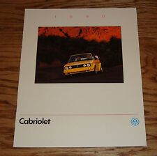 Original 1990 Volkswagen VW Cabriolet Sales Brochure 90 picture