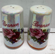 beautiful iridescent flowers branson salt and pepper shakers picture