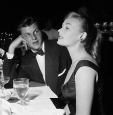 Etchika Choureau with Jody McCrea attends the WAIF Ball in 1956 Old Photo 1 picture