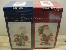 NEW SEALED KIRKLAND SIGNATURE WINTERLAND SANTA WITH BOY & GIRL CHRISTMAS picture