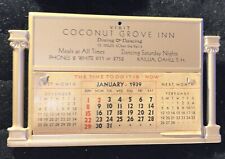RARE Coconut Grove Inn Kailua Oahu Hawaii Advertising Calendar 1939 Aloha picture