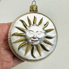CHRISTBORN Double Faced Sun Glass Glitter Christmas Holiday Ornament Germany picture