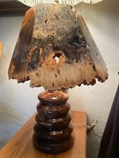 Exotic Buckeye Burl Lamp & Shade by world known artist MASTER PIECE picture