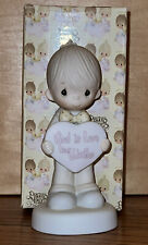 Buy 2 Get 1 Precious Moments-“GOD IS LOVE DEAR VALENTINE” Boy With Heart New picture