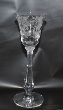 Vintage Tiffin Franciscan Cherokee Rose Footed Etched Cordial 1940's picture