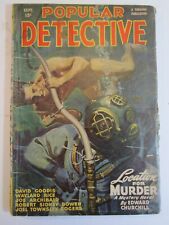 Popular Detective Vol. 33 #2, Sept. 1947 VG+  Classic Belarski Deep Diver Cover picture
