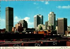 City View from Bonaventure Autoroute, Montreal, Quebec chrome Postcard picture