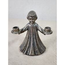 Mini Choir Boy Candle Holder Silver Plated 3