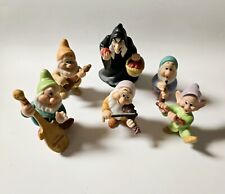 Vintage Sri Lanka Snow White and The Seven Dwarfs Ceramic Figurines Wicked Witch picture