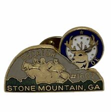 Stone Mountain Georgia Elks 1602 Benevolent Protective Order Enamel Hat Pin picture
