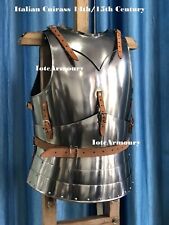 Italian Cuirass 14th 15th Century Medieval Breastplate Back Plate Cosplay Armor picture