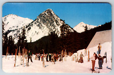 c1960s Winter Sports Area Snoqualmie Pass Ski Vintage Postcard picture