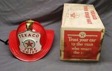 Vintage 1960s Texaco Fire Chief Toy Fireman Hat Helmet -Park Plasticks With box picture