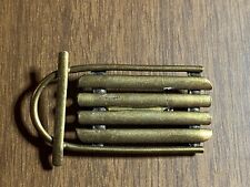 Vintage Goldtone Sled Sleigh Pin Brooch Jewelry 2 1/4