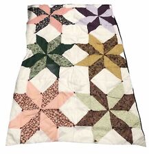 8 Point Star Quilt Cottage Core Rustic Country  Boho 65” L X 41” W Colorful picture