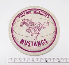 Vintage 1975-1976 Rolling Meadows IL High School Basketball Schedule Water Decal picture