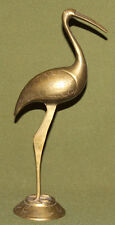 Vintage hand crafted brass stork bird figurine picture